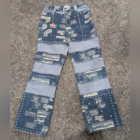 J-Style Angel Blue Patchwork Jeans (Small, 24") - Picture 1 of 13
